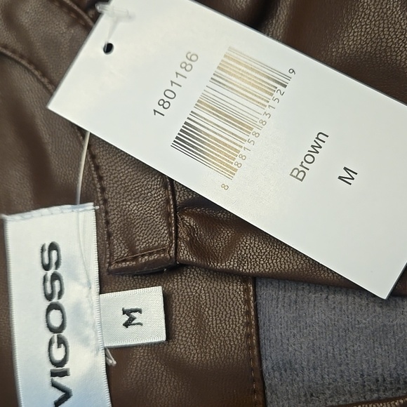 Vigoss Brown Faux Leather Dress - Picture 2 of 4